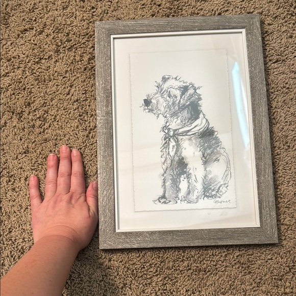 Gray Framed Dog Sketch Art - Picture 5 of 5